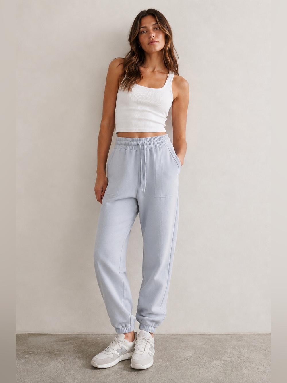 Gentle Fawn Light Blue Fleece Jogger Sweatpants XS